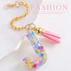 CCINPPY Letter Charm Accessories for Stanley Cup 1 PCS Cute Initial Keychain Handle Charm for Stanley Tumbler for Women Pink Letter J view 3
