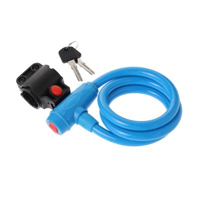 Yardwe Colorful Cable Bike Lock Theft Chain Lock for Bicycles Mountain Bikes and Atvs Weather Scratch Resistant Convenient Blue Design