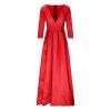 Womens Mermaid Sequin Evening Dress Formal Prom Gowns V Neck Cocktail Party Prom Dresses Bridesmaid Dresses For Wedding Red view 3