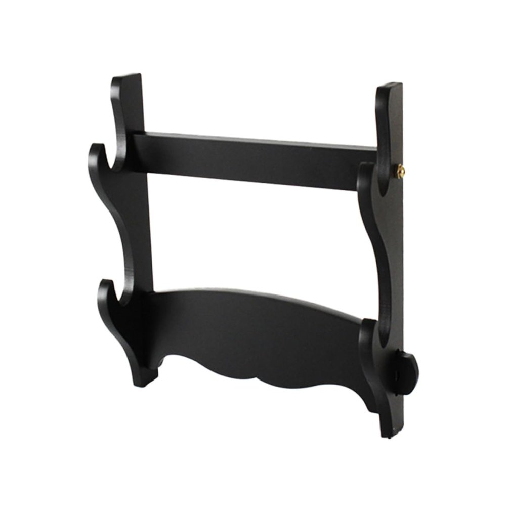 Yardwe Solid Wood Stand 2 Layer Wall Mount Display Rack Storage Display Sword Mount