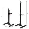 AmNooL Adjustable Weight Stand, Squat Rack with 2 Single Stands, Professional Fitness Equipment for Home view 2