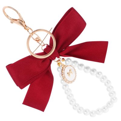 CALLARON Bowknot Keychain Charm Elegant Bag Decor Romantic for Purses and Handbags for Valentine Day Birthdays and Special Occasions