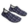 Nautical Navy Blue Anchor Water Shoes Quick-Dry Sports Barefoot Shoes Swim Shoes Slip-on for Beach Pool Yoga 11/12men view 4