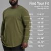 STRONGSIZE Men's Big and Tall Long Sleeve Shirts  Longer Length Long Sleeve Crewneck T-Shirt Navy 4XL view 4
