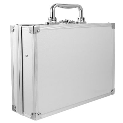 Beatifufu Aluminum Tool Box Handheld Locking Briefcase Multi-Functional Portable Storage Case for Essential Oils Makeup Tools and Instruments 10.43X7.28X3.14In