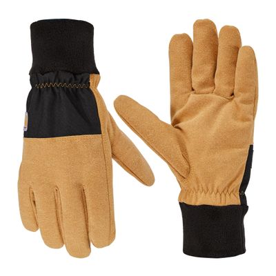 Carhartt Men's Thermal Lined Fleece Cuff Glove, Barley Black, Medium