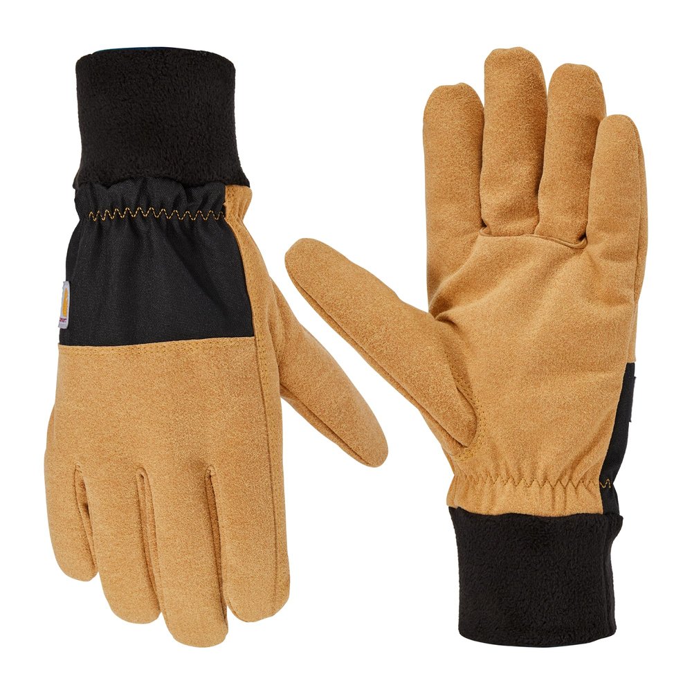 Carhartt Men's Thermal Lined Fleece Cuff Glove, Barley Black, Medium
