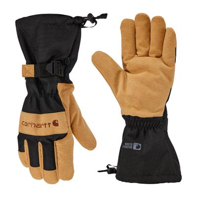 Carhartt Men's GL0841M Storm Defender Insulated Synthetic Suede Gaun - Small - Black/Barley