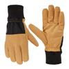 Carhartt Men's GL0844M Thermal-Lined Fleece Cuff Glove - Small - Black/Barley view 1