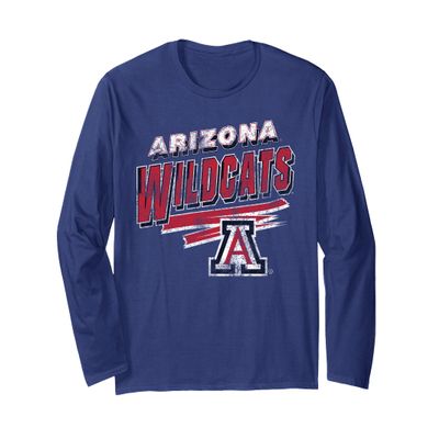 Arizona Wildcats Vintage Distress 90's Navy Blue Long Sleeve T-Shirt