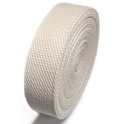 1 Inch Webbing Strap Heavy Duty Polyester Cotton-Like Tape, 5.56 Yards, Eco-Friendly Dye, Washable & Durable for DIY, Sewing, Tote Bags, Pet Leashes, Outdoor Gear (Beige)