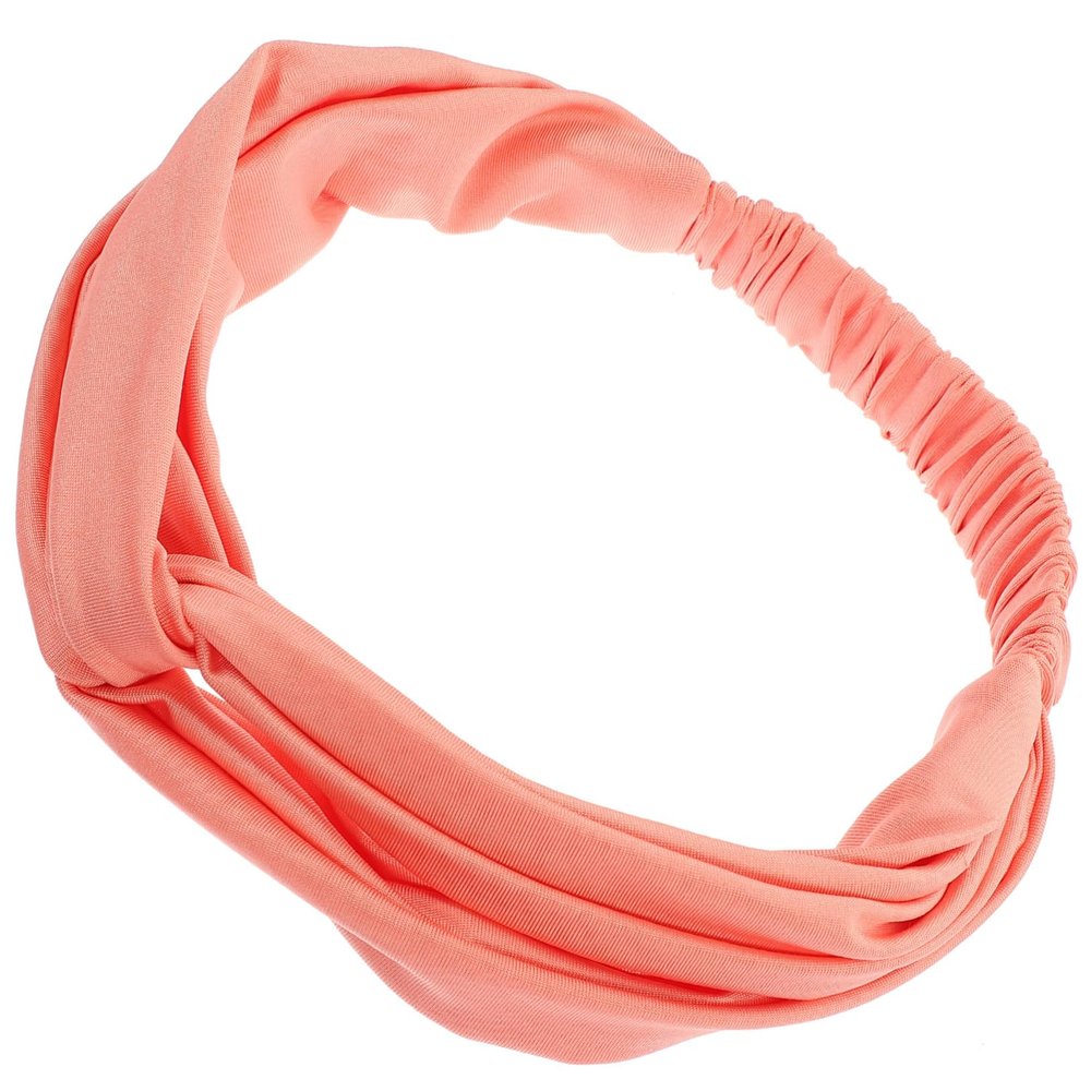Kisangel 2pcs Elastic Fitness Headband Men Sports Hair Band Portable Sweat Headband Yoga Training Professional Decorative