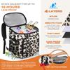 Capolo Cooler Backpack Insulated Waterproof for Women Men, Leak Proof Backpack Coolers Thermal Bag Soft Travel Cooler Bag Portable Ice Chest Lunch Backpack for Camping Picnic(Leopard,36 Cans) view 4