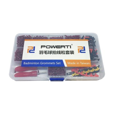 Badminton Racket Grommet Set with Enhanced Stringing Tools, Red