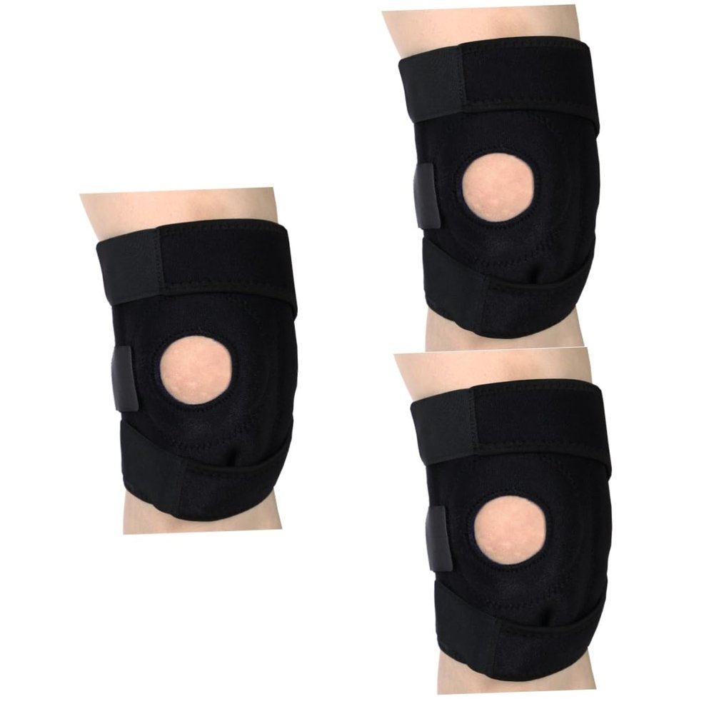 Healeved 3pcs Knee Support Brace Sleeve for Running and Hiking Outdoor Protector for Sports Activities Open Patella Design for and Stability