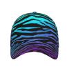 BREAUX Purple Blue Green Camouflage Zebra Stripes Fashion Casual Sun Hat Women's Baseball Cap Men's Adjustable Sun Hat, Unisex Baseball Cap view 2