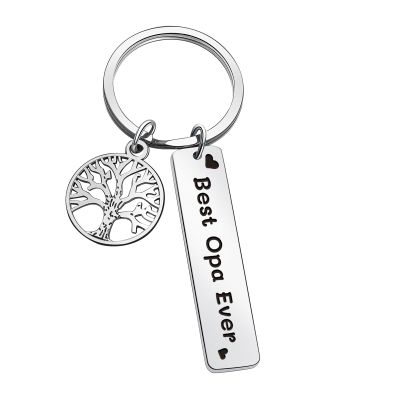 ZQEOU Opa Appreciation Keychain For Grandfather Gift Fathers Day Jewelry For Grandpa Gift From Grandkids Granddad Keychain Granddaddy Gift For Grandfather Birthday Jewelry Grandad Keychain