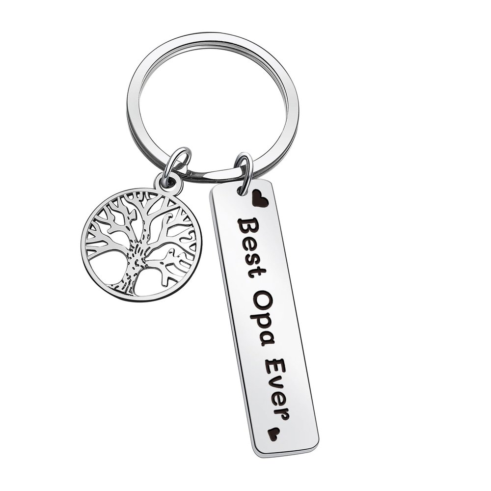 ZQEOU Opa Appreciation Keychain For Grandfather Gift Fathers Day Jewelry For Grandpa Gift From Grandkids Granddad Keychain Granddaddy Gift For Grandfather Birthday Jewelry Grandad Keychain