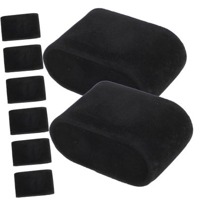 Amosfun 16pcs Black Flannelette Jewelry Display Pillow for Bracelets Bangles and Watches Soft and Lightweight Chain Holder Organizer for Accessory Storage