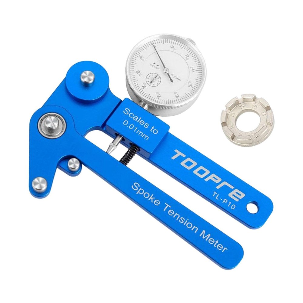 NineFit Basics Bikes Wheel Spoke Tension Meter Measurement Tool Durable Cycling for Outdoor Sports Bike Lovers Mountain Bike Rim Adjustment Tensiometer, Mechanical Meter, 205mmx195mmx60mm