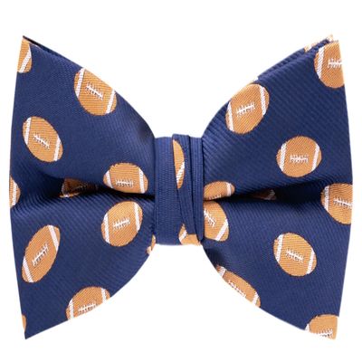 Carahere Mens Bow Tie Handmade Pre-Tied Fun Pattern Bow Ties for Men Light Orange White