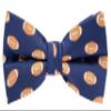 Carahere Mens Bow Tie Handmade Pre-Tied Fun Pattern Bow Ties for Men Light Orange White view 1