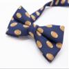 Carahere Mens Bow Tie Handmade Pre-Tied Fun Pattern Bow Ties for Men Light Orange White view 2