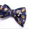 Carahere Mens Bow Tie Handmade Pre-Tied Fun Pattern Bow Ties for Men Light Orange White view 4