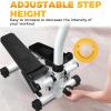 AmNooL Stair Stepper Machine with Handlebar-Mini Steppers for Exercise with 300LBS Loading Capacity, Hydraulic Fitness Stepper with LCD Monitor(Black+White) view 4