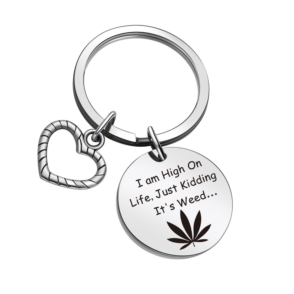 ZQEOU Weed Gifts Friendship Gift For Best Friend Jewelry Weed Stuff Weed Lover Jewelry Cousin Gift Cousin Jewelry Husband Gift Boyfriend Gift Leaf Charm Gift