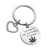 ZQEOU Weed Gifts Friendship Gift For Best Friend Jewelry Weed Stuff Weed Lover Jewelry Cousin Gift Cousin Jewelry Husband Gift Boyfriend Gift Leaf Charm Gift view 1