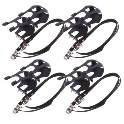 Yardwe 4pcs Foot Pedal Foot Cover for Biking Bike Toe Clips Fixed Straps Road Bike Accessories Toe Clip Slip Resistant Easy Install