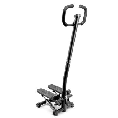 AmNooL Stair Stepper Machine with Handlebar-Mini Steppers for Exercise with 300LBS Loading Capacity, Hydraulic Fitness Stepper with LCD Monitor(Black)