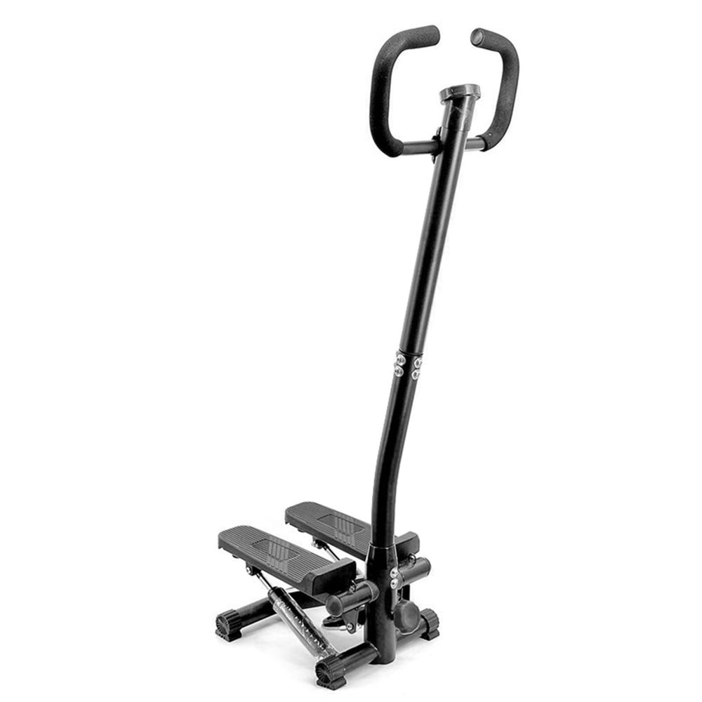 AmNooL Stair Stepper Machine with Handlebar-Mini Steppers for Exercise with 300LBS Loading Capacity, Hydraulic Fitness Stepper with LCD Monitor(Black)
