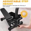 AmNooL Stair Stepper Machine with Handlebar-Mini Steppers for Exercise with 300LBS Loading Capacity, Hydraulic Fitness Stepper with LCD Monitor(Black) view 3