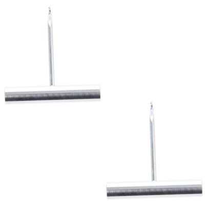 Kisangel 2pcs Tennis Stringing Supply Racquet Stringing Tools Badminton Racket Tool Bent Tip for Easy