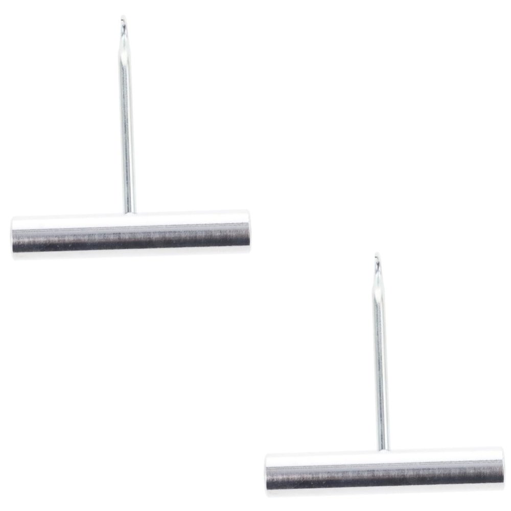 Kisangel 2pcs Tennis Stringing Supply Racquet Stringing Tools Badminton Racket Tool Bent Tip for Easy