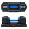 AmNooL Adjustable Dumbbell - 55lb x2 Set, Anti-Slip Handle, Fast Adjust Weight, Full Body Workout view 2