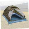 Kisangel Double Person Camouflage Tent Lightweight Single Layer Camping and Beach Tent for Outdoor Adventures Easy to Carry Durable with Mesh Door Design for Couples and Families view 4