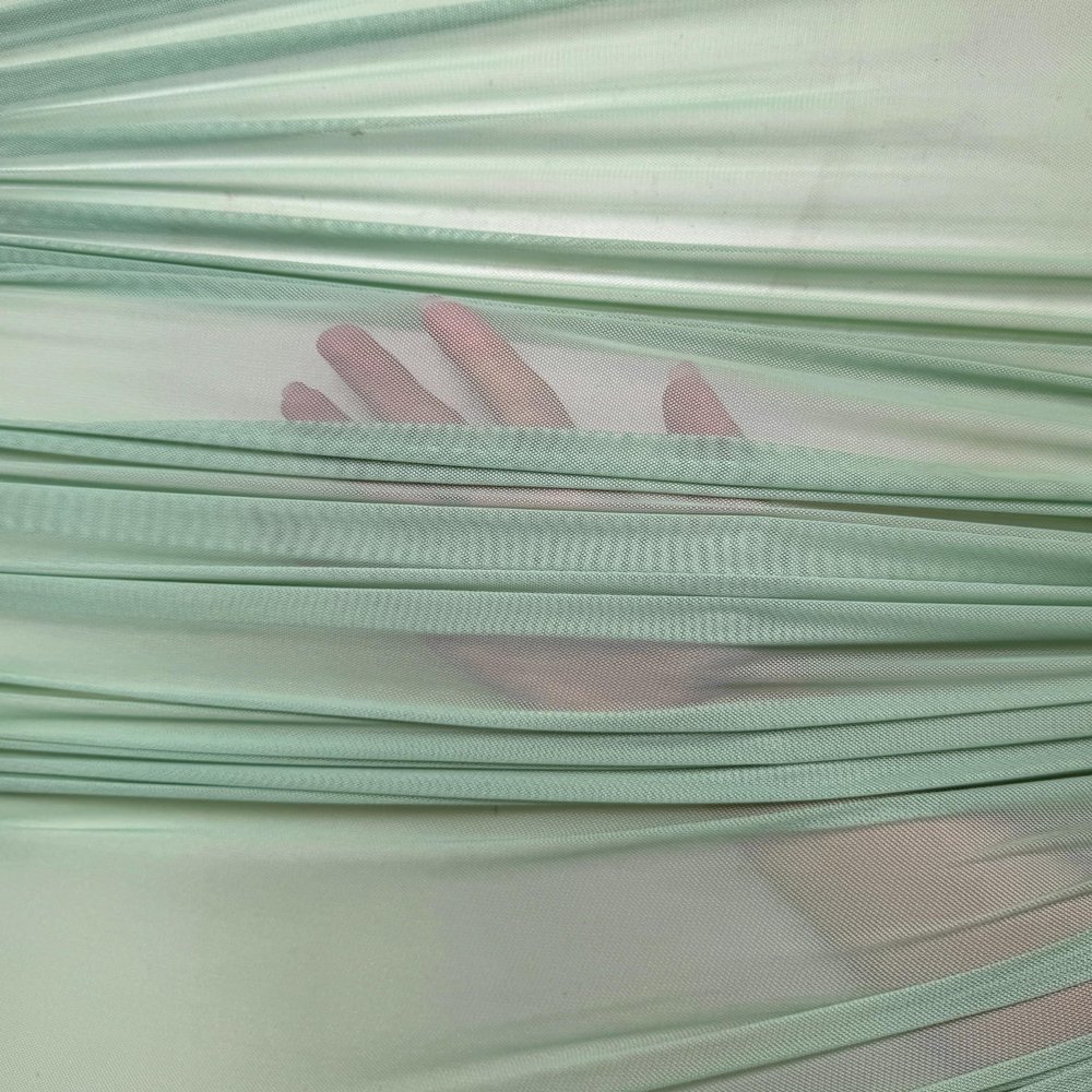 Power Mesh Fabric  60 inch Width, Lightweight 4-Way Stretch Blend of Synthetic Fibers and Spandex, Perfect for Bra, Control-Topped Pantyhose, and Swimwear Linings (Sage Green)