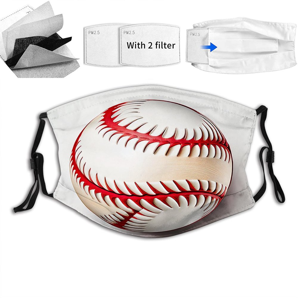 Yioniii Mouth Scraf Face Cover Dust mask,Baseball Print Pattern Comfortable Reusable mask for Man and Woman