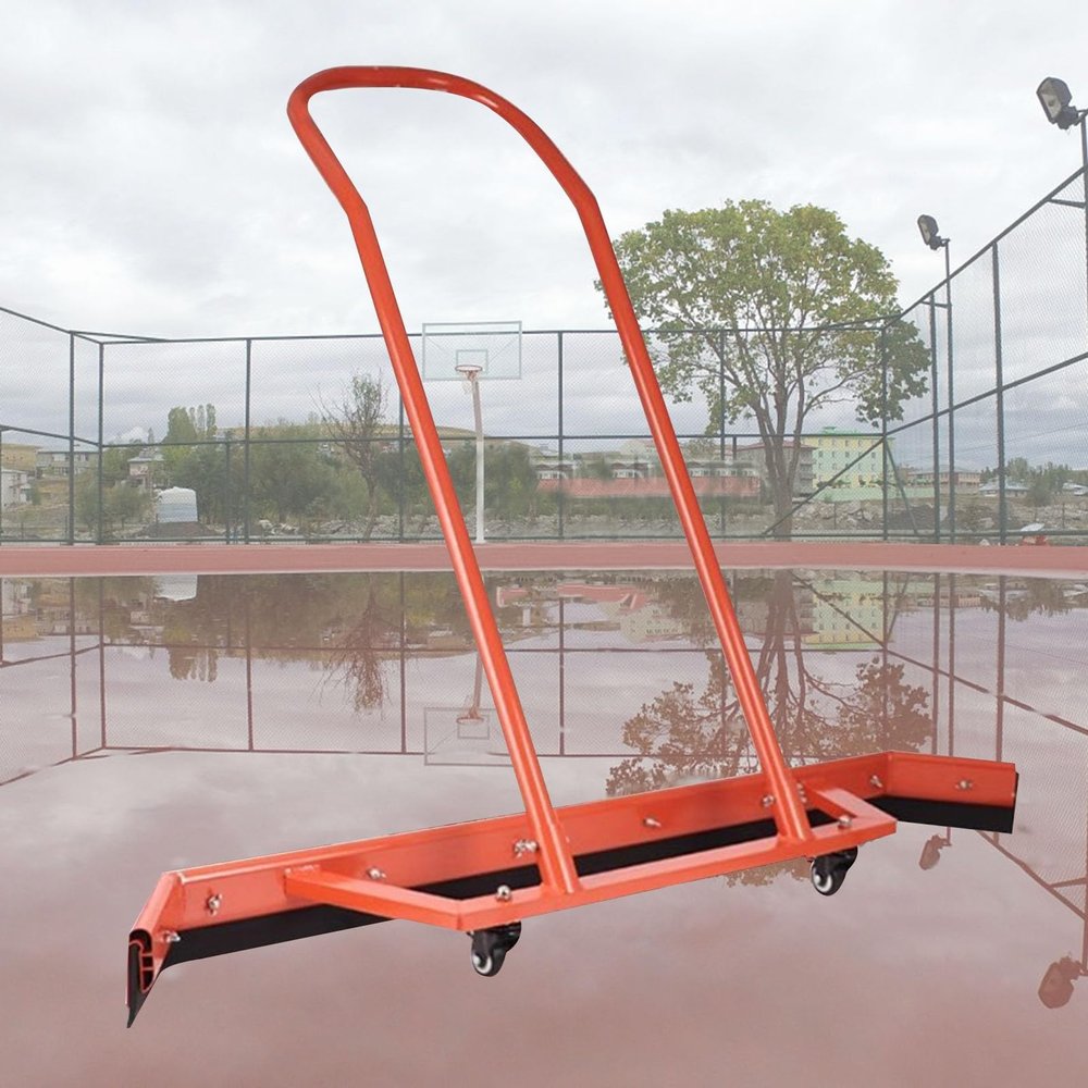 MObyat Tennis Court Squeegee to Remove Water, Professional Aluminum Rain Shuttle Squeegee Broom, Tennis Court Equipment Accessories Tools for Parking Lot Soccer Field (Color : Orange)