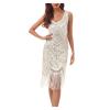 Women's Flapper Dresses 1920s Beaded Fringed Great Vintage Gatsby Dress Elegant Tassel Sequin Glitter Sparkle Dress view 1
