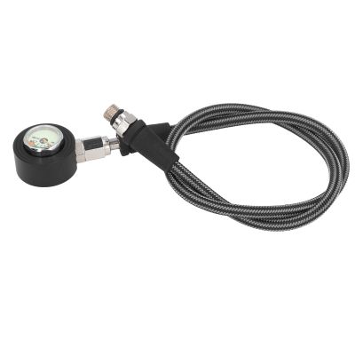 Alomejor Diving Pressure with High Pressure Hose Luminous Design for BCD Regulator Underwater Diving Equipment (65cm)
