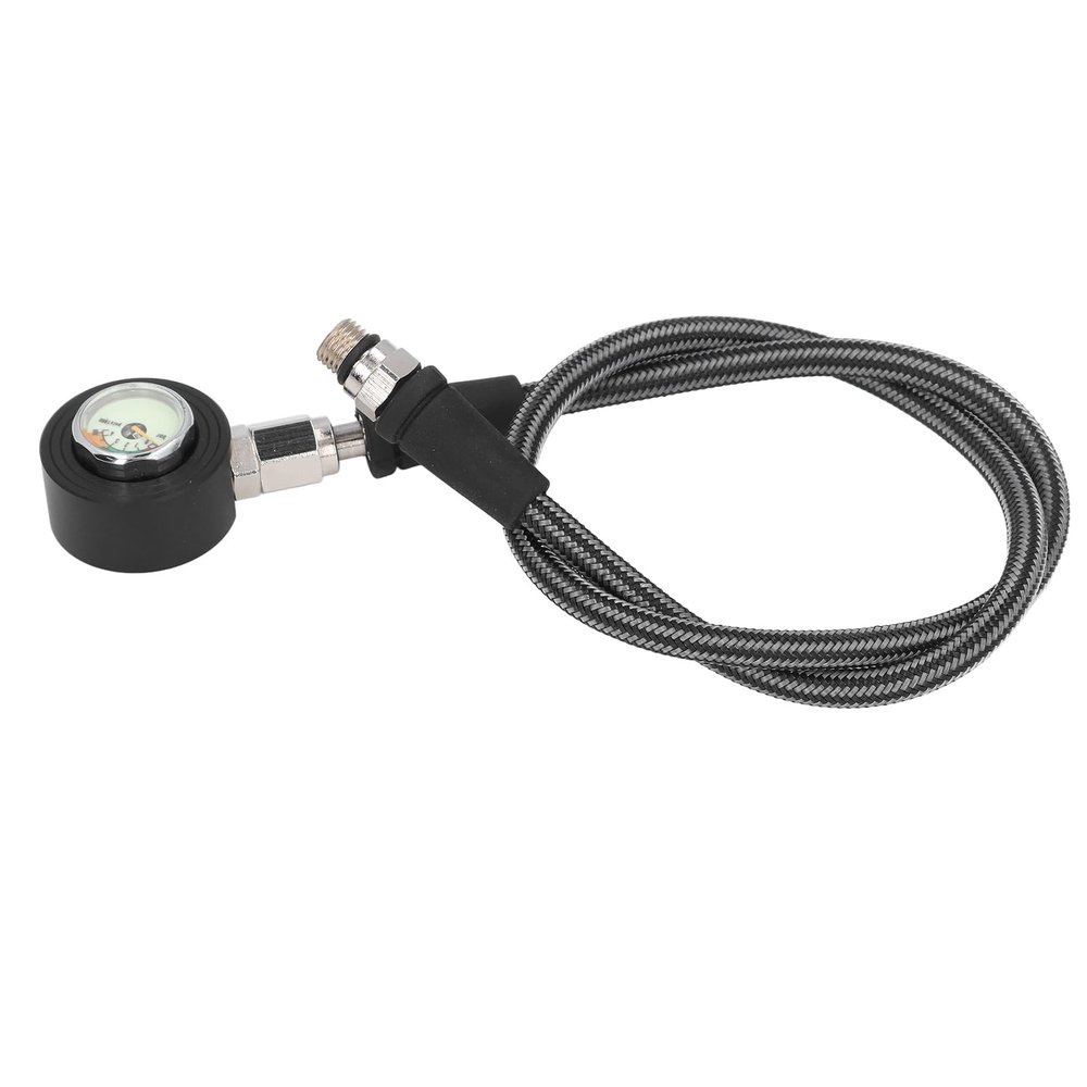Alomejor Diving Pressure with High Pressure Hose Luminous Design for BCD Regulator Underwater Diving Equipment (65cm)