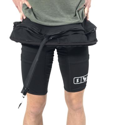 Boost Microgravity Air Pressure Treadmill Single Zipper Shorts (4XL) Black