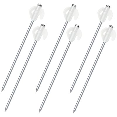 Anneome 6pcs Heavy Duty Metal Tent Stakes for Camping Durable Ground Anchors with Pointed Tips for Secure Tent Fixing Corrosion Resistant and Easy to Store