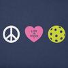 Life is Good. Women's Clean Peace Love Pickleball Short Sleeve Crusher Vee, Darkest Blue, Small view 2
