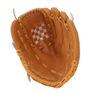 Baseball Glove Ergonomic PU Leather Baseball Mitts Softness Professional Baseball Fielding Glove Softball Mitts for Youth Adult (Brown)