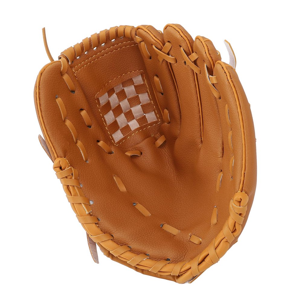 Baseball Glove Ergonomic PU Leather Baseball Mitts Softness Professional Baseball Fielding Glove Softball Mitts for Youth Adult (Brown)